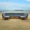 Jakarta Deep Seating Teak Sectional with Cushion