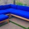Manhattan 4 Piece Deep Seating Teak Sectional with Cushion