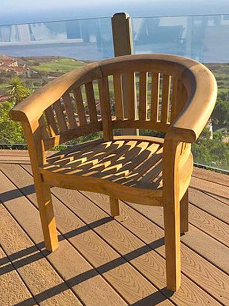 Teak Outdoor Dining Chair with Sunbrella Cushions - IKsun Teak Patio