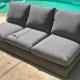 Ventura Teak Patio Armless Sofa with Sunbrella Cushion