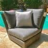 Ventura Teak Patio Corner with Sunbrella Cushion